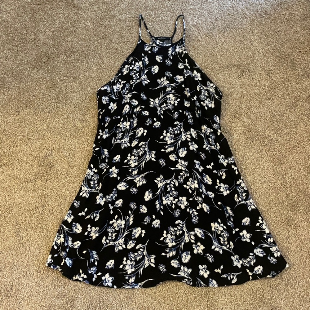Black and blue floral sundress